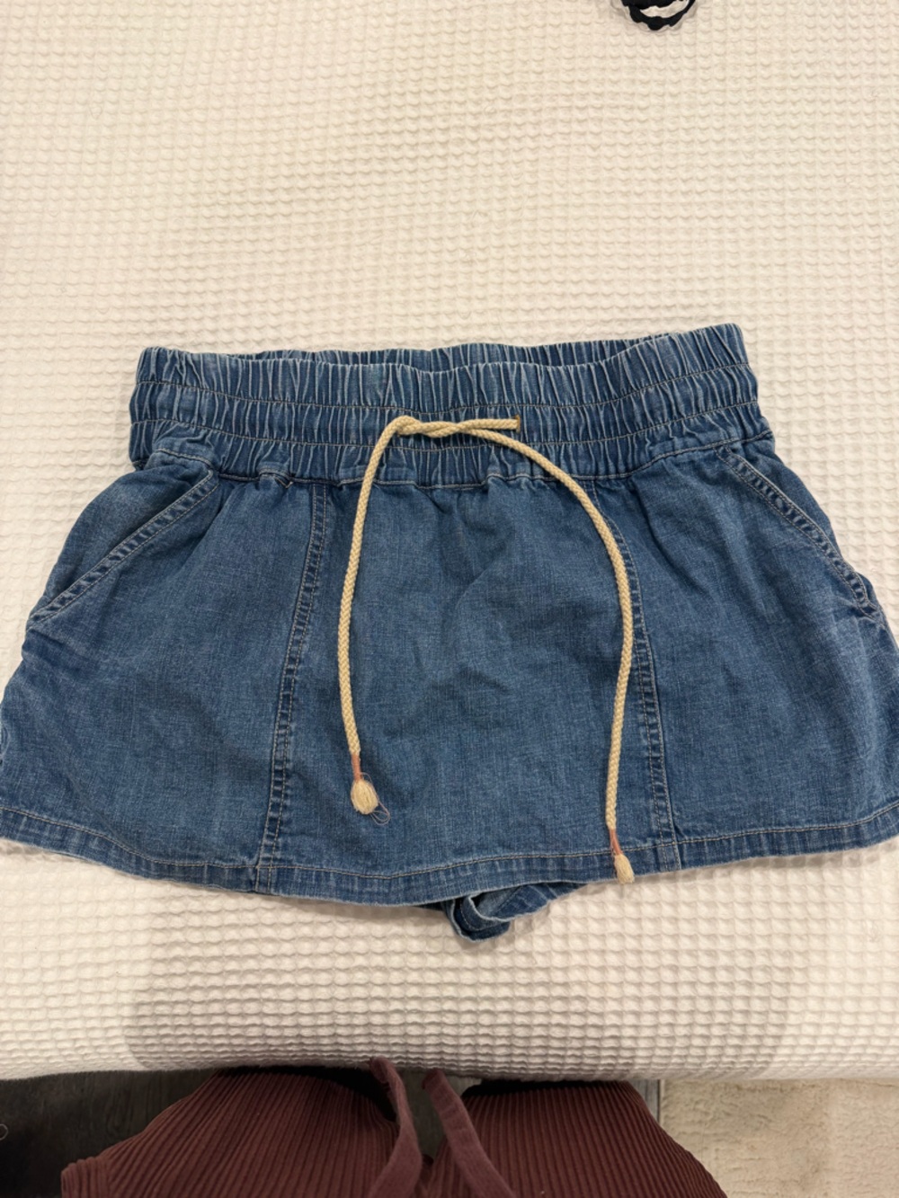 We The Free Denim Draw String Skort